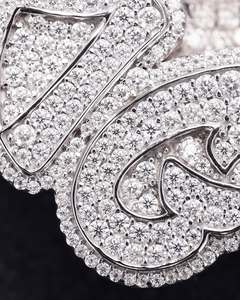 จี้ห้อยคอเงินแท้ 925 ชุบโรเดียม ดีไซน์ 3 มิติ แบบ Iced Out ประดับโมอิสซาไนต์สีดำ ระดับ VVS สไตล์ฮิปฮอป - Product Image 5