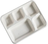 Barquette alimentaire jetable en pulpe moulée rectangulaire, la plus vendue, résistante à l'eau, légère, biodégradable, écologique, moderne et luxueuse
