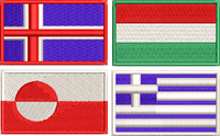 Patch brodé de drapeau national de qualité supérieure – Badge de drapeau national pour vestes, collection de patchs brodés de drapeaux du monde