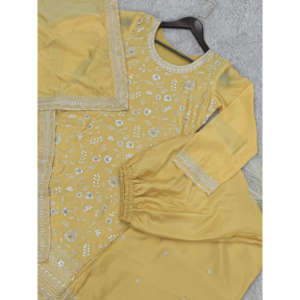 Lanzamiento De 3 Pices Ready Made Kurti-Plazzo Con Dupatta - Product Image 4