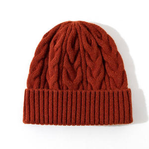 Women's Winter Korean Style Fleece-Lined <b>Hat</b> <b>Warm</b> and Stylish with Simple Face Design Hand Knitted <b>Hats</b> - Product Image 4