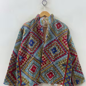 Trending Velvet Suzani Embroidered Jacket Handmade Boho Chic Ethnic <b>Coat</b> Vintage Style Outerwear - Product Image 3