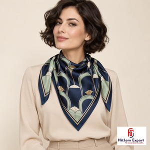 Écharpe carrée personnalisée imprimée, douce et légère, foulard pour femme, fabricant OEM ODM, produits textiles personnalisés Chios - Product Image 5