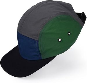 Casquette de baseball unisexe 5 panneaux, color-block, fermeture magnétique réglable, respirante, imperméable, en denim, 100 % coton, toutes saisons - Product Image 6
