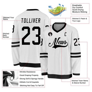 Maillots de hockey sur glace personnalisés pour hommes, impression par transfert thermique, design gratuit, meilleur prix, vêtements d'équipe de club, sublimation - Product Image 2