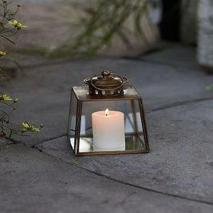 Natural Rattan <b>Lanterns</b> With Arched Panels For Home Decoration <b>Set</b> Of Three - Product Image 2