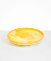 Bol en bois fait main, jaune, poli, design moderne, durable, non toxique, pour servir des salades, utilisation en fête, bols de luxe pour la maison et la cuisine