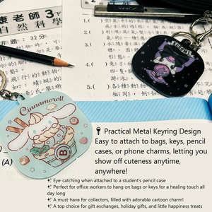 Custom Cute Children's Cartoon Fortune Draw Keychain Pendant Key Ring School <b>Bag</b> <b>Charm</b> - Product Image 3