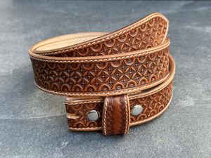 Ceinture Western en Cuir Pleine Fleur Façonnée à la Main, Style Western, Turquoise, en Cuir Véritable, Unisexe, avec Boucle Amovible – Vente en Gros - Product Image 2