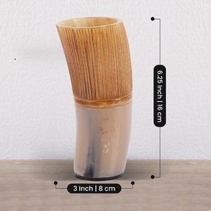 Natural Horn Shot <b>Vodka</b> <b>Glass</b> Tequila Mini <b>Glasses</b> Buffalo Horn Made Modern Eco-Friendly Handmade Drinking Horn C - Product Image 2