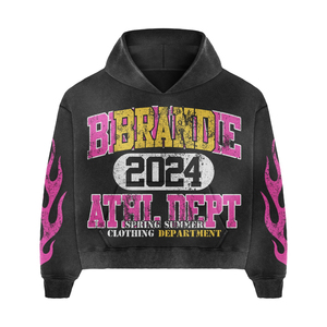 Custom Men Hoodie Tracksuit Set Screen Printed Streetwear Sweatshirt Jogger Set Graphic Sportswear OEM ODM Private Label - Product Image 2