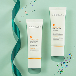 Crème solaire anti-rides et éclaircissante BUDDATE Family Love sans parabènes SPF50+ PA++++ 40ml Centella Glycérine pour femmes, tous types de peau, visage et corps - Product Image 6