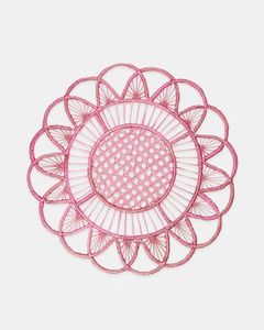 Exquisite Artisan Iraca Palm Dining <b>Placemat</b> Woven Straw Purple Blossom Mat Sustainable Luxury Modern Tabletop Accessory Supply - Product Image 2