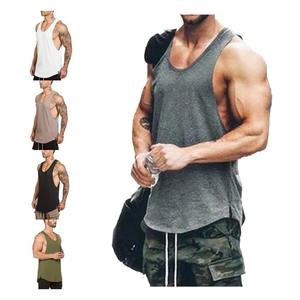 เสื้อกล้ามครอปออกกำลังกายสำหรับผู้ชาย พิมพ์โลโก้ได้ ไซส์ใหญ่พิเศษ เหมาะสำหรับฟิตเนส กีฬา วิ่ง เทรนนิ่ง เสริมสร้างกล้ามเนื้อ ผ้าฝ้าย - Product Image 3