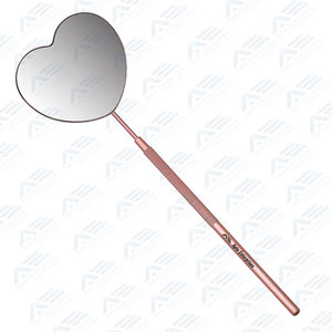 Outil d'extension de cils en acier inoxydable, miroir à cils professionnel 2.2, couleur rose, adorable forme de cœur, détachable - Product Image 4