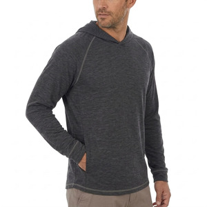 Camisa de Pesca con Capucha y Media Cremallera, Protección UV UPF 50+, Secado Rápido, Manga Larga, 100% Algodón Velour, Unisex, con Logotipo Personalizado - Product Image 3