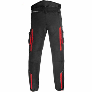 Pantalones de cuero para motocicleta de ajuste personalizado para hombre, tela elástica Cordura, a prueba de viento, transpirables, para invierno, carreras, seguridad, talla grande - Product Image 3