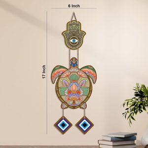 Décoration murale artistique tortue Nazar Battu en MDF pour salon et entrée (Vastu) - Product Image 6