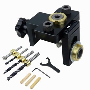 Gabarit de perçage 3-en-1 pour chevilles avec forets, outils de perçage pour le travail du bois - Product Image 6
