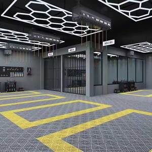 Indoor Garage <b>Light</b> for Auto Detailing Honeycomb Design LED Interlocking Installation for Car Wash Beauty Shop <b>Workshops</b> - Product Image 3