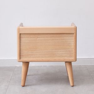 Comodini Moderni e Semplici in Stile Nordico, in Legno di Faggio Massiccio, Mobiletto da Comodino in Legno Puro con Vano Portaoggetti in Faggio Europeo - Product Image 3