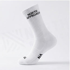 North Approach Crew <b>Socks</b> White Cotton Breathable <b>Running</b> <b>Socks</b> for Adults Summer Season - Product Image 3