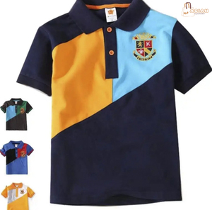 Camisetas Polo de Manga Corta Estampadas Casuales para Bebés Niños, Verano, Poliéster/Algodón, Venta al Por Mayor a Precio de Fábrica - Product Image 2
