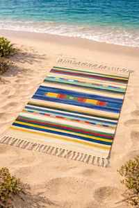 พรมปูพื้น/พรมเช็ดเท้า ผ้าฝ้ายทำมือ ลายดอกไม้ทันสมัย ซักเครื่องได้ กลับด้านได้ ปรับความหนาได้ เหมาะสำหรับการเดินทางและใช้ในบ้าน - Product Image 3