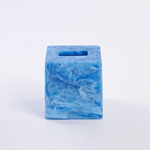 Boîte à mouchoirs en résine imprimée, fabriquée à la main en Inde - Product Image 3