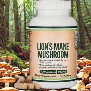Wholesale Price Private Label Organic Lion's Mane Mushroom Extract Capsules <b>Supplement</b> for Adults 60 Capsules/Bottle - Product Image 2