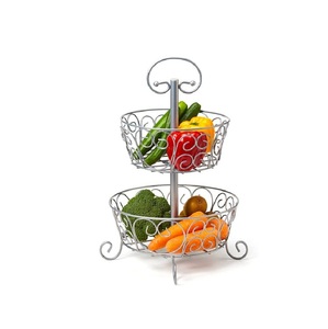 Frutero Metálico de 3 Niveles de Alta Calidad, Cestas de Almacenamiento Decorativas, Tamaño y Forma Personalizables, Superventas - Product Image 5