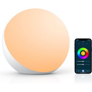 Lampada da Tavolo LED RGB Intelligente con Cambio Colore, Dimmerabile, Controllo tramite App/Voce, Compatibile con Camera da Letto/Comodino - Product Image 1