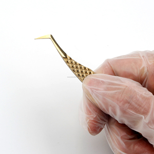 Pince à épiler professionnelle de luxe anti-acide en acier inoxydable 2026, avec logo personnalisé, pointe fine, outils d'extension de cils artificiels - Product Image 6