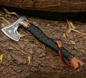 Hacha de Acero con Alto Contenido de Carbono THEWIZ CRAFTS, para Construcción y Camping, con Funda de Cuero de Primera Calidad, Garantía de 3 Años, Venta al Por Mayor - Product Image 5