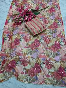 ผ้าไหมแท้ลายแทบบี้พรีเมียม พร้อมลายพิมพ์ทั่วผืนที่สวยงาม งานปักเลื่อมหรูหรา และงานกระจกแท้ดั้งเดิม ออกแบบมาเพื่อมอบความงดงาม - Product Image 6