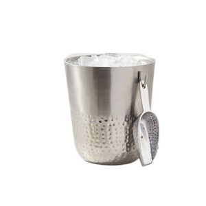 Cubo de hielo plateado de diseño personalizado de alta calidad OEM ODM para enfriador de champán para fiestas Barware Counter Display Metal Beverage Tu - Product Image 2