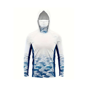 เสื้อคลุมตกปลาแบบมีฮู้ด UPF50 เสื้อผ้าตกปลาแห้งเร็วสำหรับใช้ในฤดูร้อน - Product Image 2