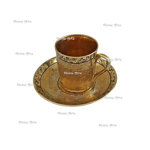 Handmade Brass Tea Serving <b>Cup</b> And Saucers With Top Quality Tea <b>Cup</b> And Saucer Customized Shape And Size <b>Cup</b> Saucer - Product Image 3