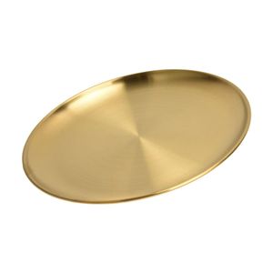 Plato de Presentación Redondo de Metal Dorado de Lujo al por Mayor, Vajilla Decorativa Moderna para Servicio de Cena, Plato para Bodas, Eventos y Hoteles - Product Image 5
