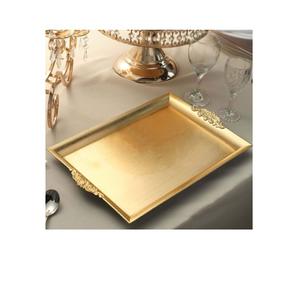 Bandeja de Servicio Rectangular Grande de Latón con Asa Elegante, Producto de Alta Demanda, Bandeja Decorativa para Servir Alimentos en la Mesa - Product Image 1