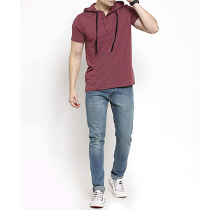 Mens Short Sleeve Hoodie Workout Gym Sweatshirt Regular Fit <b>Athletic</b> Pullover Hooded T-Shirt Lightweight Breathable 100% - Product Image 2