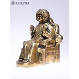 รูปปั้นทองเหลือง sathya Sai Baba ขนาด5นิ้วสำหรับตกแต่งบ้านและให้เป็นของขวัญผลิตในอินเดีย - Product Image 3