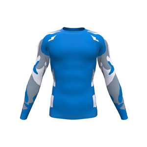 Men's Long Sleeve Breathable Polyester/Nylon Rash Guard Surf Shirt BJJ Compression UPF50+ Quick Dry Eco-Friendly Anti-Bacterial - Product Image 2