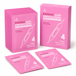 Mascarilla Facial Coreana EXOSHOT Diary Ampoule con CICA, Colágeno, Péptidos, Ácido Hialurónico, Hidrogel, Antienvejecimiento, Calmante de Poros, Blanqueadora - Product Image 1