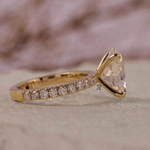 Anillo de Compromiso Winston Ovalado y Redondo con Diamante CVD Cultivado en Laboratorio de 1ct 2ct 3ct 4ct 5ct Vs1, Oro 14K 18K PT950, Joyería Personalizada - Product Image 3