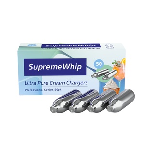 Fournisseur en gros vendant un outil de fabrication de desserts durable d'excellente qualité 8.2g SupremeWhip 50 Pack chargeur de crème fouettée - Product Image 1