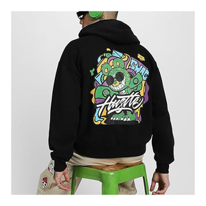 Vente en gros de sweats à capuche Y2K surdimensionnés en coton lourd, effet délavé, impression graphique DTF, logo personnalisé, fournisseur Pakistan - Product Image 6