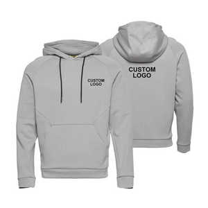 Sweat-shirt à capuche personnalisé pour homme, coupe classique, couleur unie, polyester, tissu molletonné français, vêtement décontracté d'automne avec poche, respirant - Product Image 1