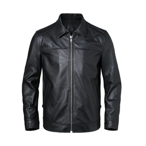 Chaqueta de cuero de gamuza para hombre al por mayor con bolsillos con cremallera para tiendas en línea, proveedor de producción a granel OEM - Product Image 5