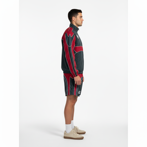 Ensemble de jogging décontracté 2 pièces pour homme, été, qualité luxe, impression en relief, sweats à capuche et pantalons oversize, fitness, longueur genou, 100% coton - Product Image 3